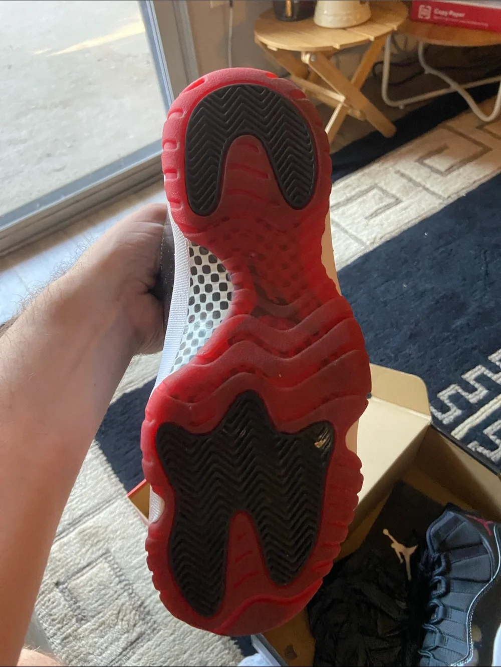Jordan BRED Black and Red Retro 11-Style Basketball Sneakers